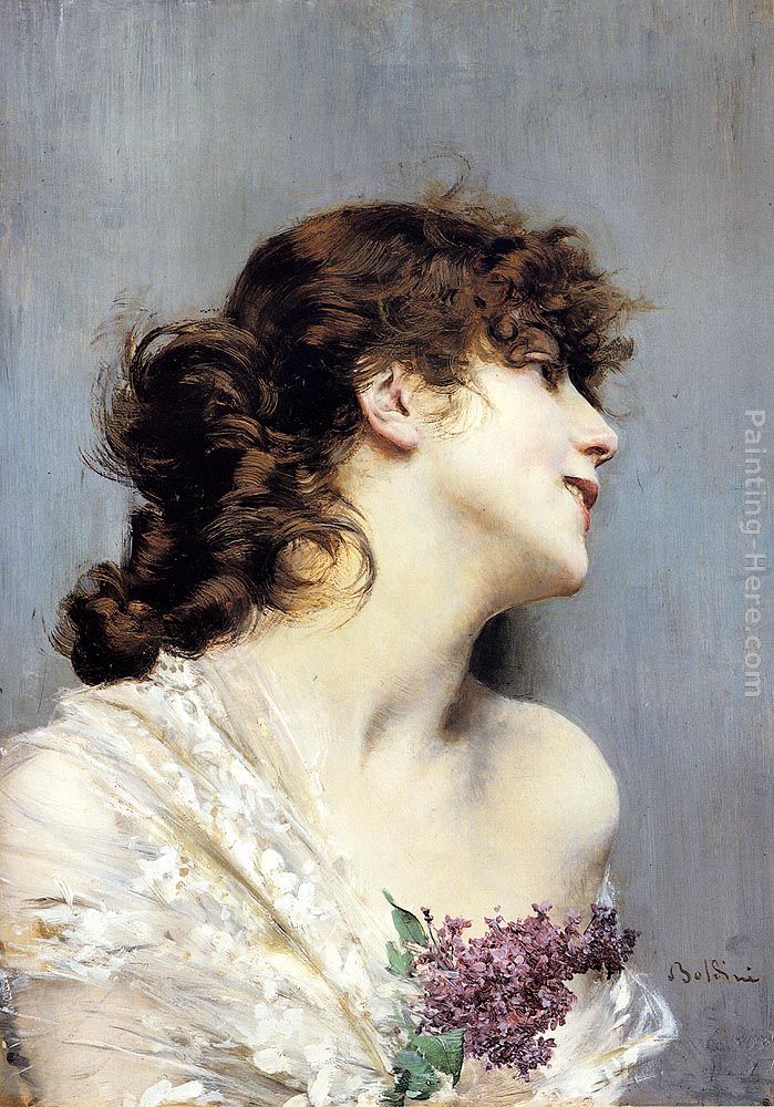 Profile Of A Young Woman painting - Giovanni Boldini Profile Of A Young Woman art painting